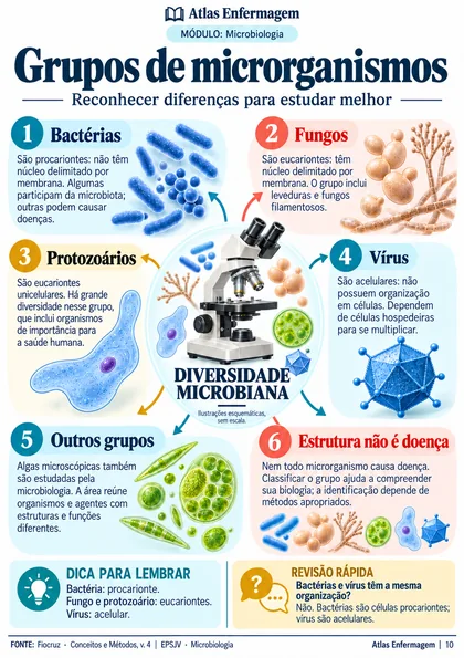 Página real: Grupos de microrganismos